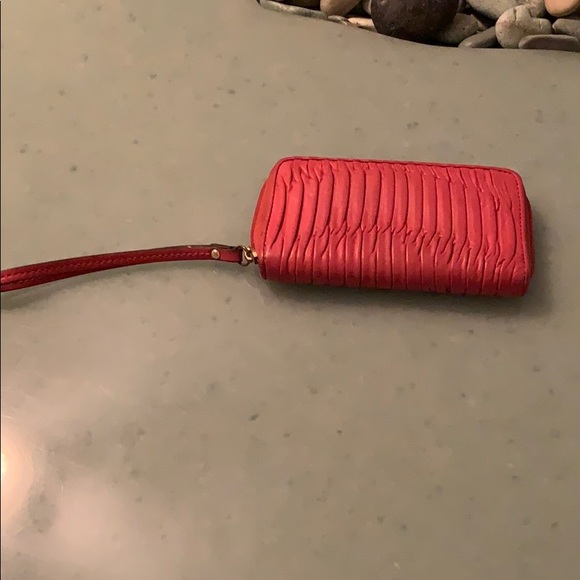 Coach wallet wristlet between deep coral & orange - Picture 2 of 7